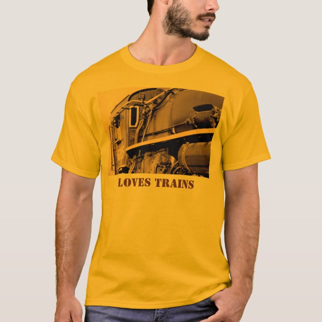 T-shirt de trains d'amours (Devant)