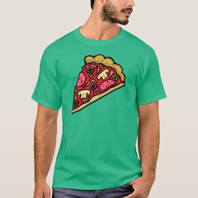 T-shirt de tranche de pizza (Devant)