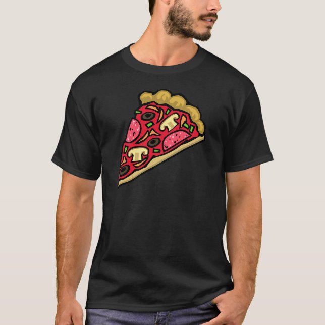 T-shirt de tranche de pizza (Devant)