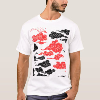 T-shirt De très beaux nuages, les rayons du soleil brillen