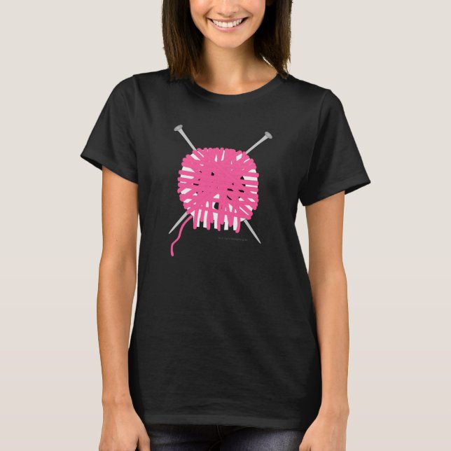 T-shirt de tricoteuse de Skully - rose (Devant)