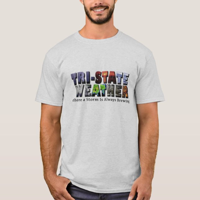 T-shirt de trois états de logo (Devant)