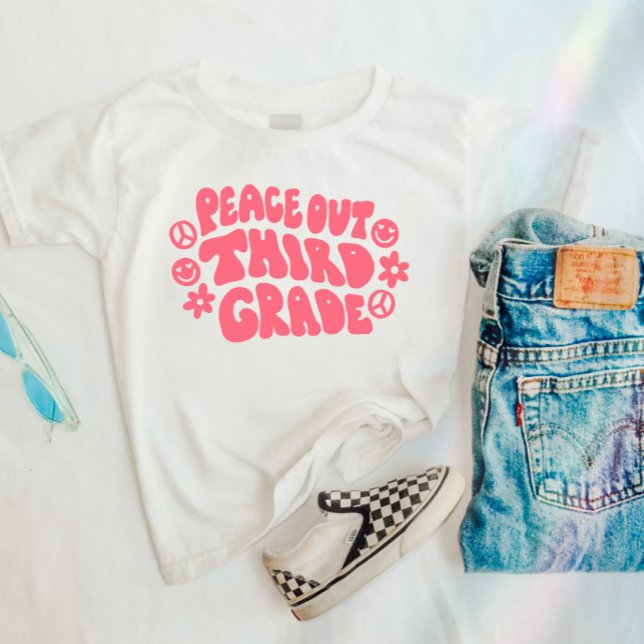 T-shirt de troisième année en rose pour enfants (Créateur téléchargé)