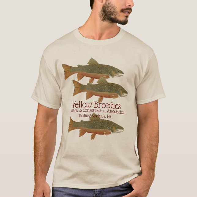 T-shirt de truite de ruisseau de YBAC (Devant)