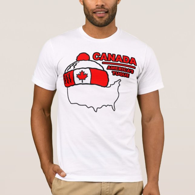 T-shirt de Tuque du Canada - de l'Amérique (Devant)