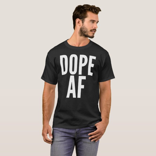 T-shirt de typographie d'AF de dopant (Devant entier)