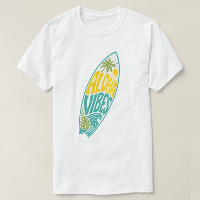 T-Shirt de typographie de planche de surf Rétro Al (Design devant)