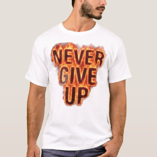 T-shirt de typographie inspirante 'Ne jamais aband