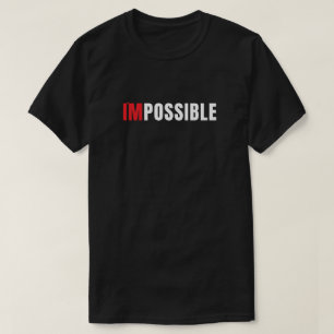 T-Shirt de typographie minimaliste Modern I'm Poss
