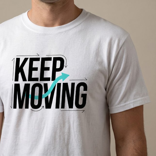 T-shirt de typographie motivationnel « Continuez à (Créateur téléchargé)