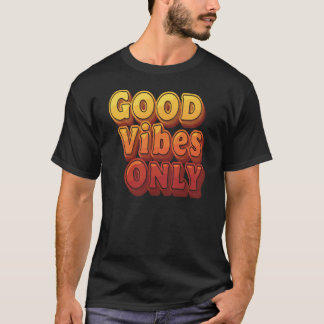 T-shirt de typographie rétro Good Vibes uniquement