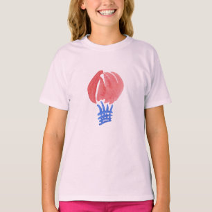 T-shirt de V-Cou du Jersey des filles de ballon à