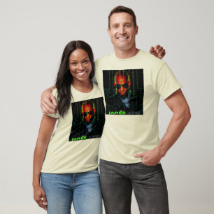 T-shirt de V-Cou du noir des hommes de SU&D