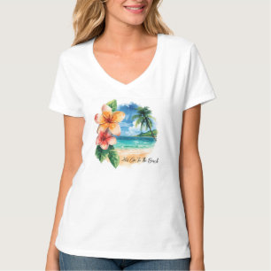 T-shirt de vacances, allons à la plage