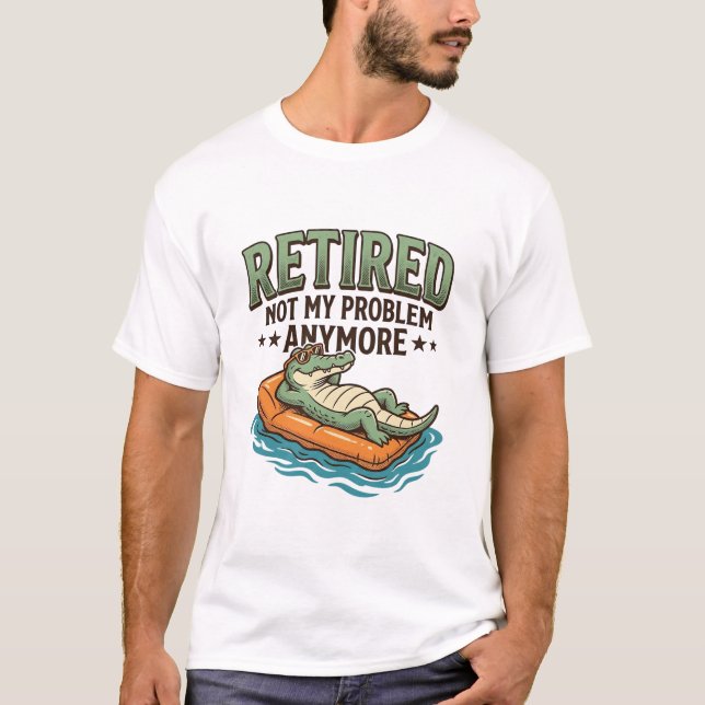T-shirt de vacances d'alligator pas mon problème à (Devant)