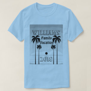 T-shirt de vacances de famille de coucher du