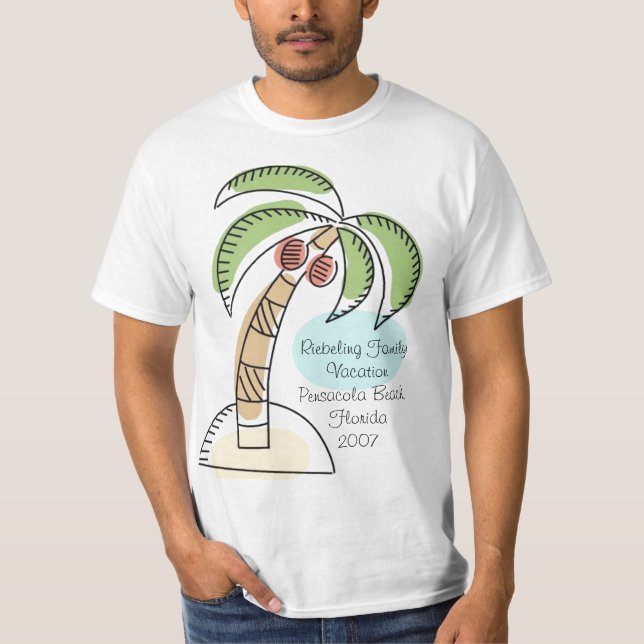 T-shirt de vacances de famille de Riebeling (Devant)