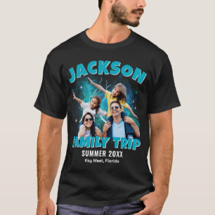 T-Shirt de Vacances de Famille Personnalisé avec P