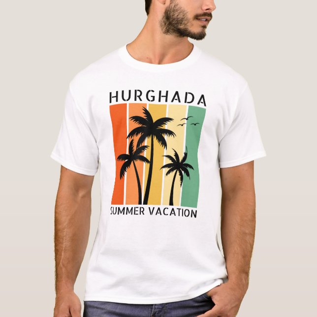 T-shirt de vacances d'été Hurghada (Devant)