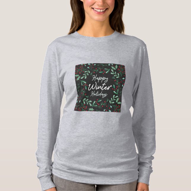 T-shirt de vacances d'hiver (Devant)