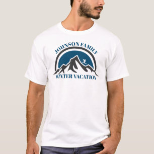 T-shirt de vacances d'hiver de famille personnalis