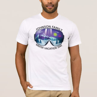 T-shirt de vacances d'hiver familiales personnalis
