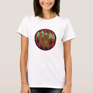 T-Shirt de vacances écureuil de la forêt à carreau