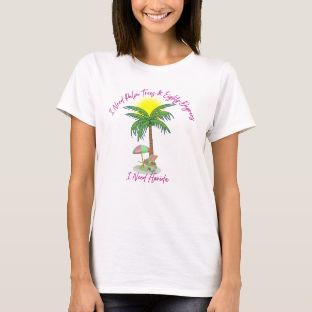 T-shirt de vacances pour femmes sur la plage de Fl (Devant)