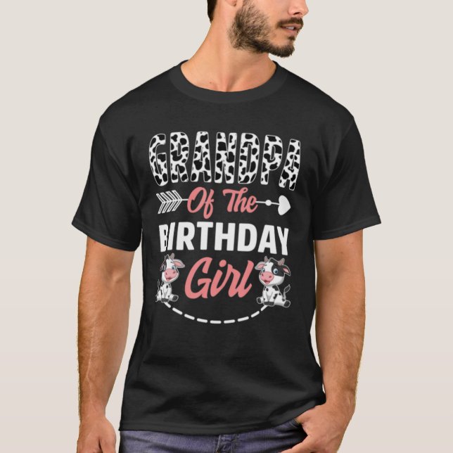 T-shirt de vache de ferme pour grand-père de la fi (Devant)