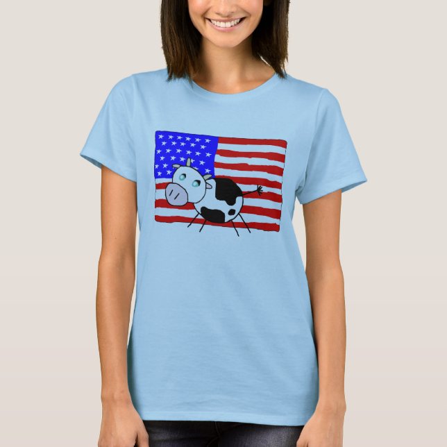 T-shirt de vache des Etats-Unis (Devant)