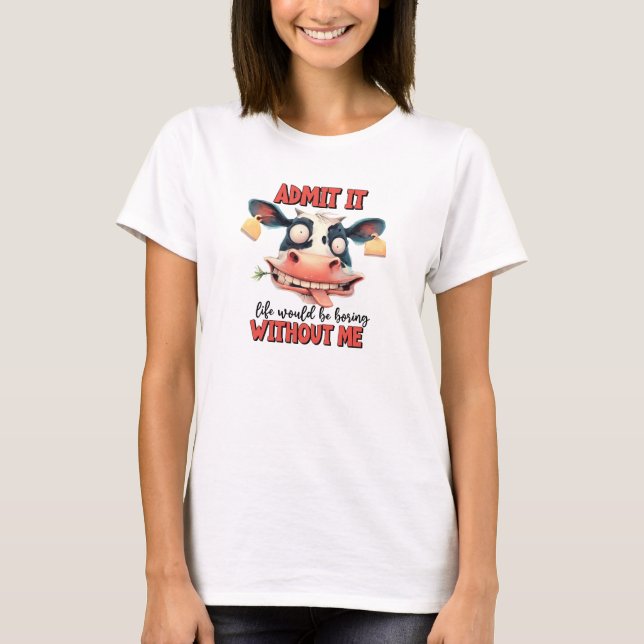 T-shirt de vache drôle (Devant)