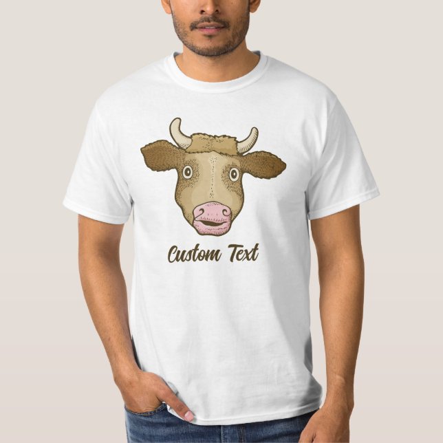 T-shirt de vache surpris (Devant)