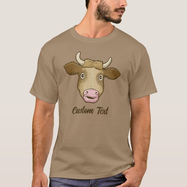 T-shirt de vache surpris (Devant)
