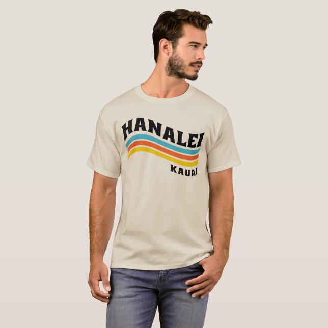 T-shirt de vague de Hanalei (hommes) (Devant entier)