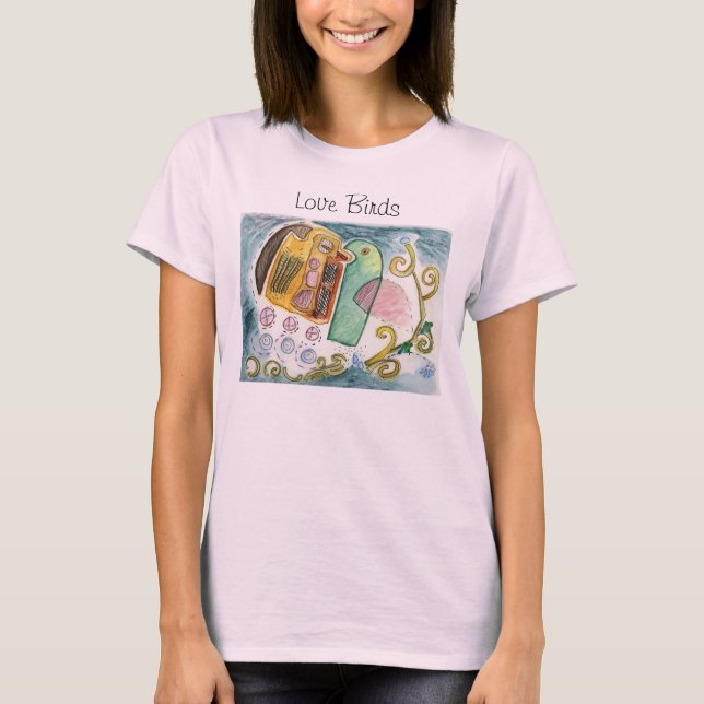 T-shirt de Valentine d'inséparables (Devant)