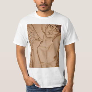 T-shirt de valeur d'ange de sépia