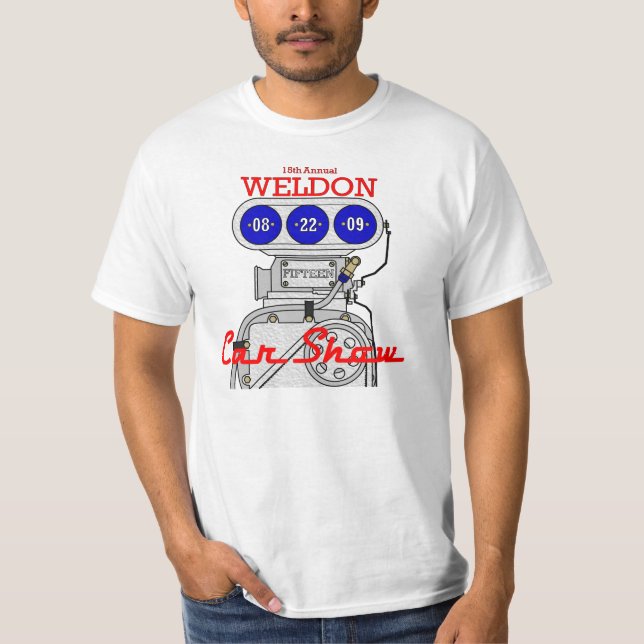 T-shirt de valeur de Car Show de Weldon (Devant)