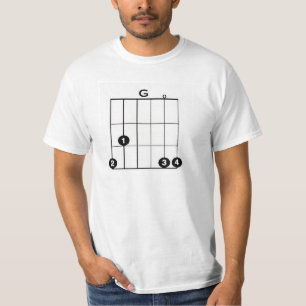 T-shirt de valeur de CORDE de GUITARE de G
