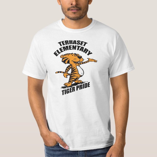 T-shirt de valeur de fierté de tigre (Devant)