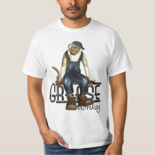 T-shirt de valeur de mécanique de singe de graiss