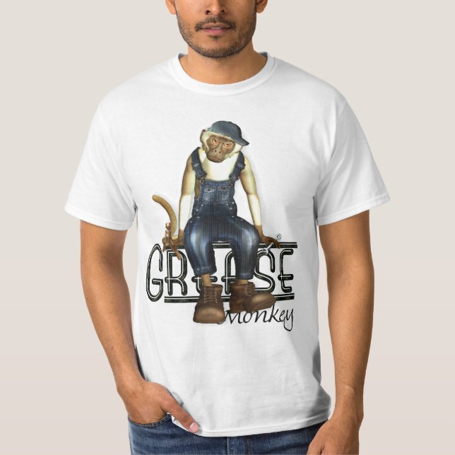 T-shirt de valeur de mécanique de singe de graisse (Devant)