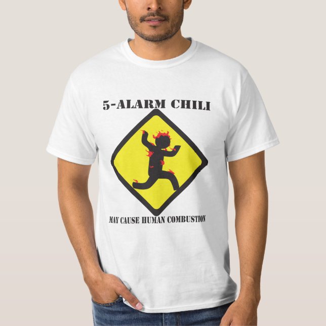 T-shirt de valeur de piment de 5 alarmes (Devant)