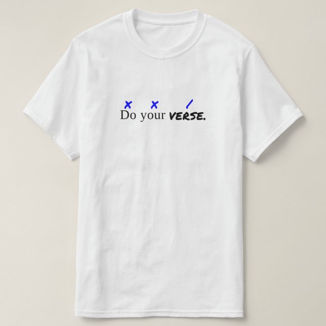T-shirt de valeur "faites votre vers" (Design devant)