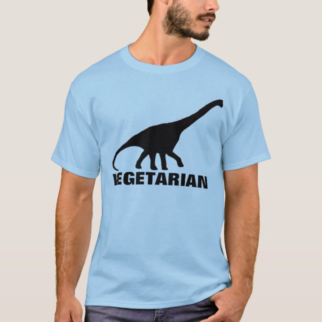 T-shirt de VÉGÉTARIEN de dinosaure (Devant)