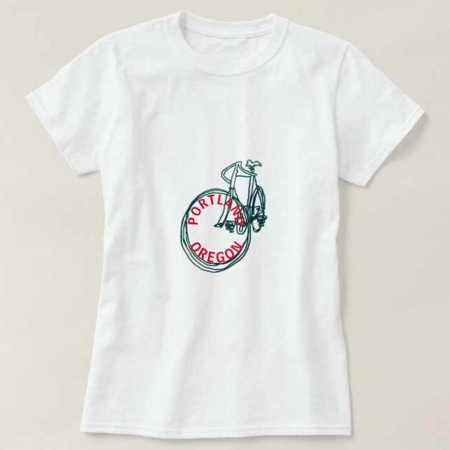 T-Shirt de vélo de Portland Oregon (Design devant)