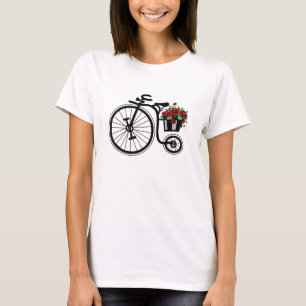 T-Shirt de vélo Fleurs Romantiques