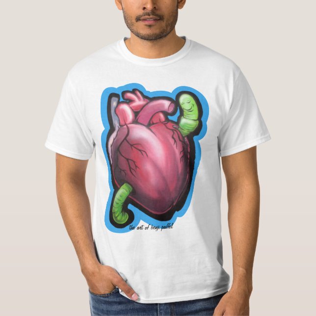 T-shirt de ver de coeur (Devant)
