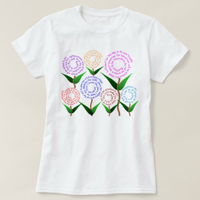 T-shirt de vers de 7 bibles (Design devant)