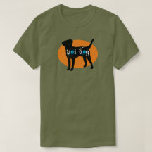 T-shirt de vert d'armée de chien d'Hawaï POI