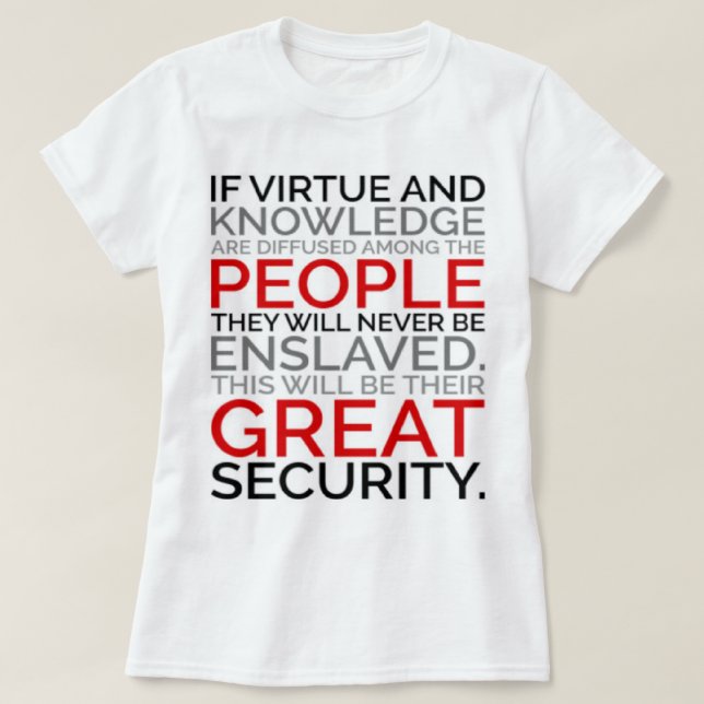 T-shirt de vertu et de connaissance (Design devant)
